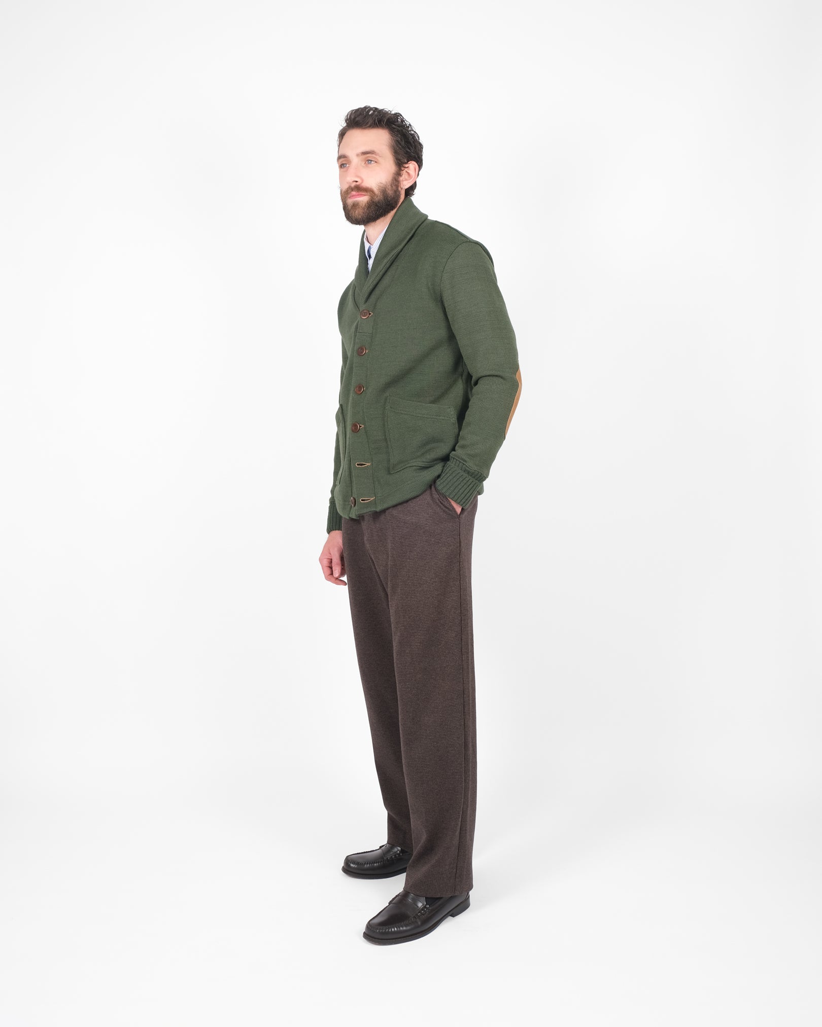 Shawl Sweater Coat 2.0 - Spruce – Dehen 1920
