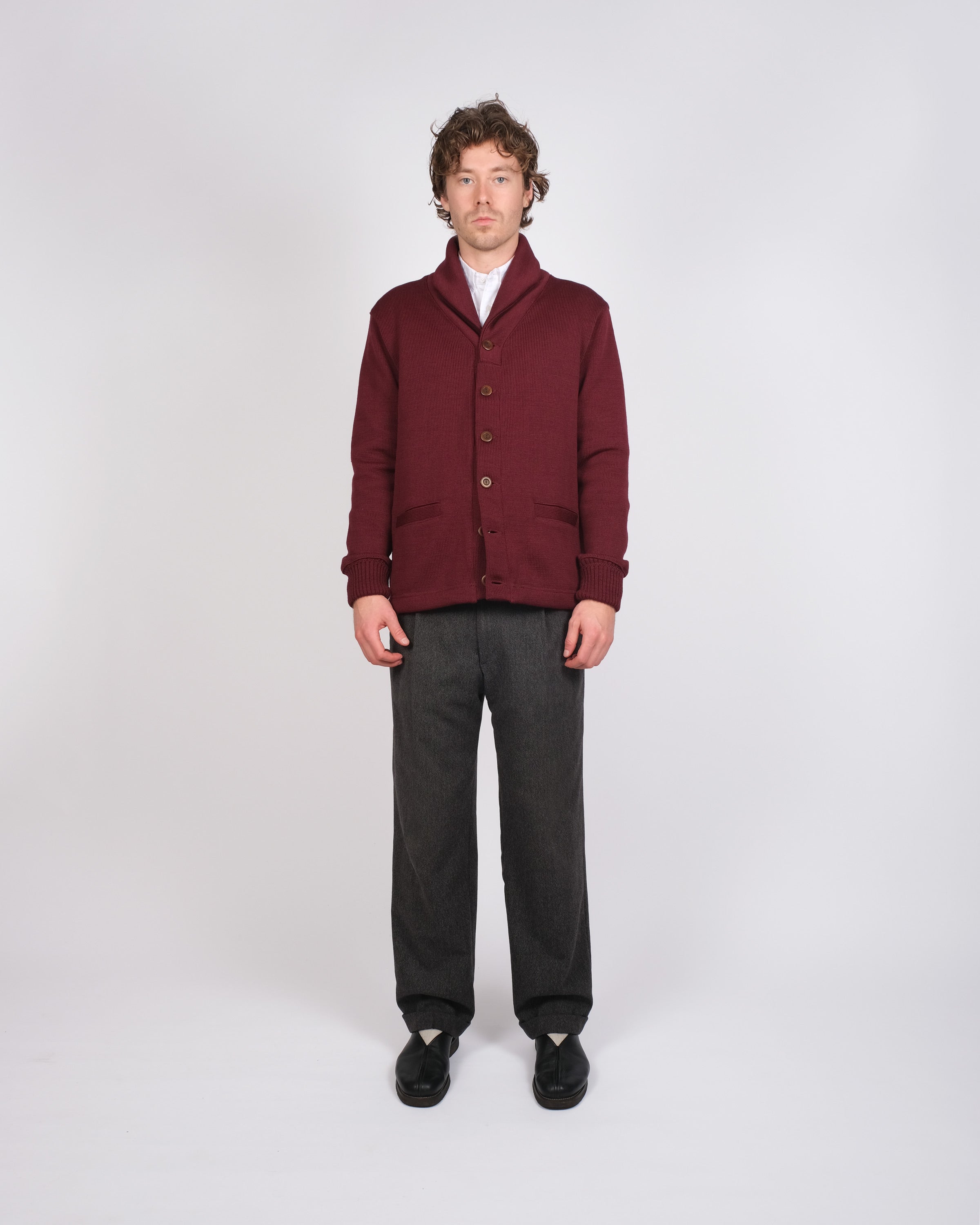 Shawl Sweater Coat Burgundy Dehen 1920 Shawl Sweater Coat Burgundy Dehen 1920
