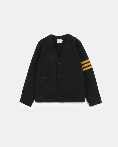Slouchy Varsity Cardigan - Black / Old Gold – Dehen 1920