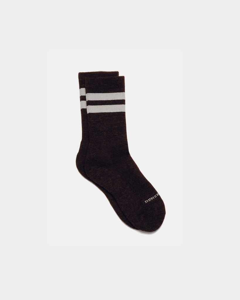 Heavy Duty Wool Socks - Brown Off White