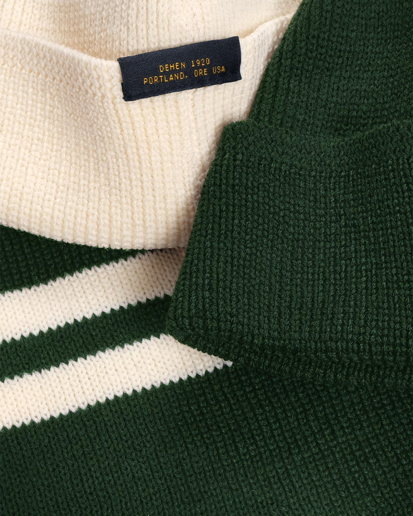 Scarf & Watch Cap Holiday Bundle - Pine / Off-White