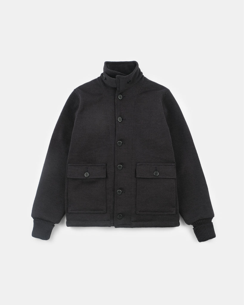 Lined Submariner Sweater Coat - Dark Charcoal