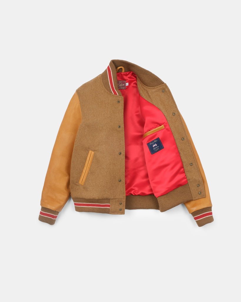 Women's Varsity Jacket - Dark Tan Mix