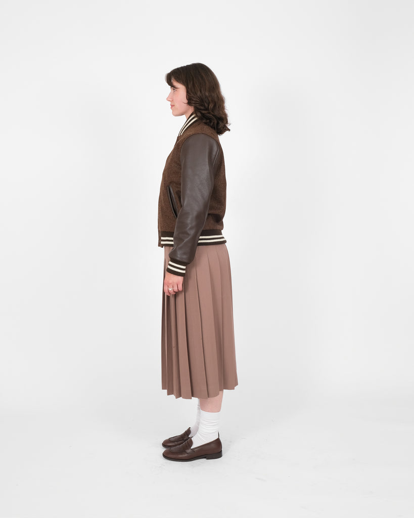 Women's Varsity Jacket - Medium Brown Mix