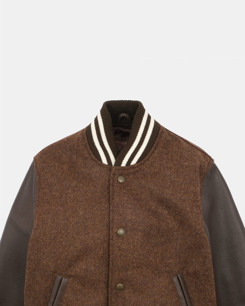 Women's Varsity Jacket - Medium Brown Mix