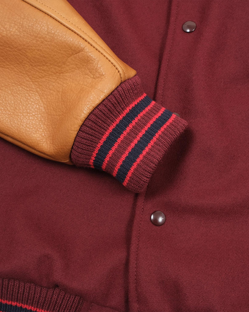 Varsity Jacket - Burgundy / Navy & Scarlet / Rust