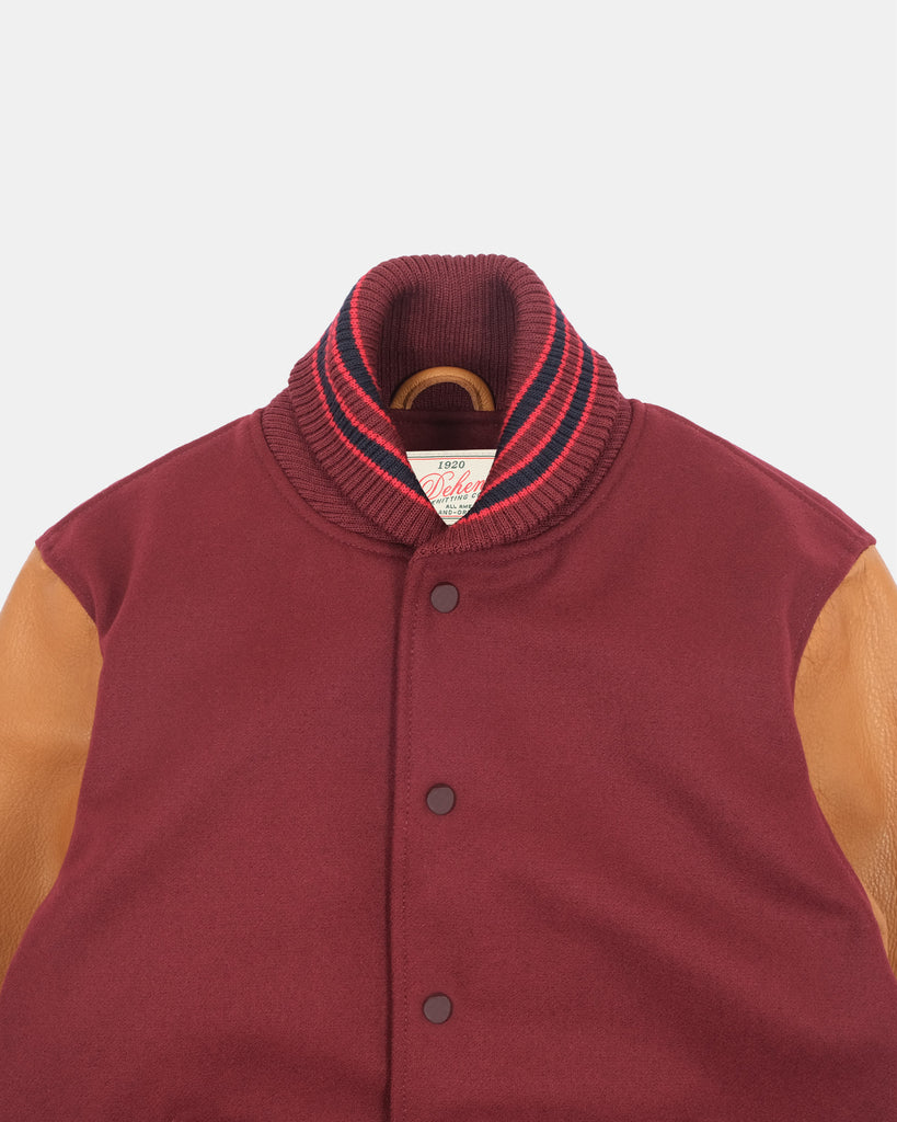 Varsity Jacket - Burgundy / Navy & Scarlet / Rust