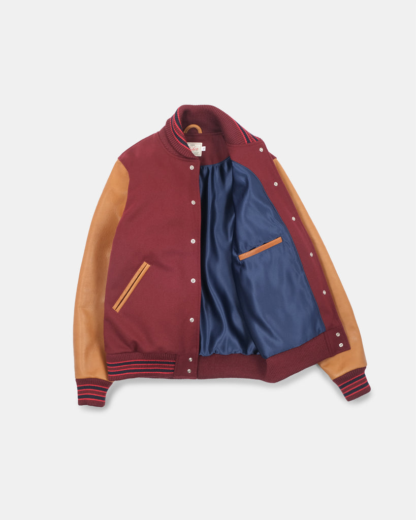 Varsity Jacket - Burgundy / Navy & Scarlet / Rust