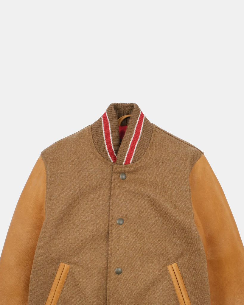 Women's Varsity Jacket - Dark Tan Mix