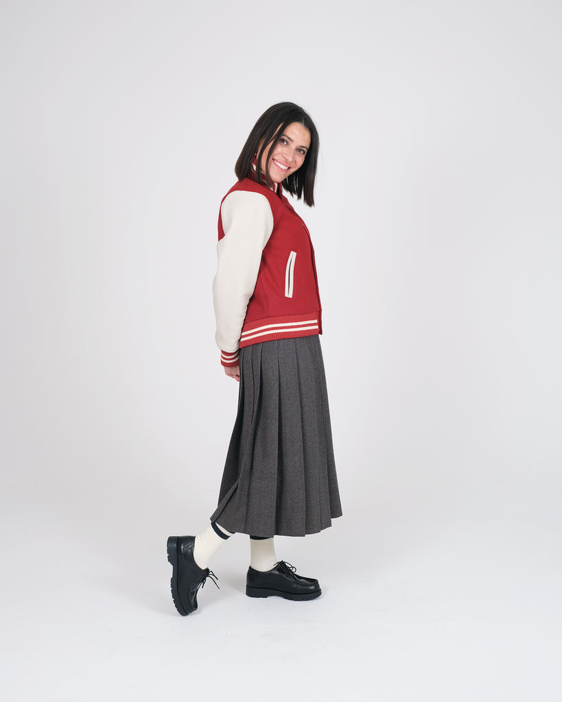 Women's Varsity Jacket - Forster Red / Milk