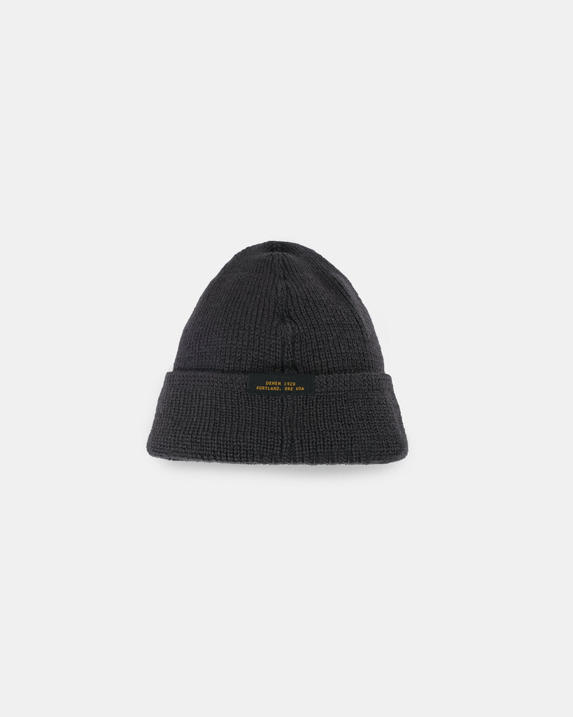 Wool Knit Watch Cap - Dark Charcoal