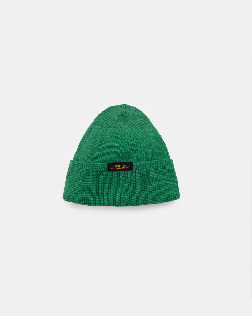 Wool Knit Watch Cap - Kelly Green