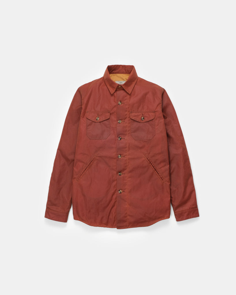 Crissman Overshirt - Waxed Canvas Brick Red