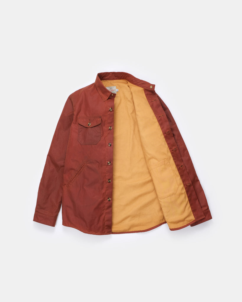 Crissman Overshirt - Waxed Canvas Brick Red