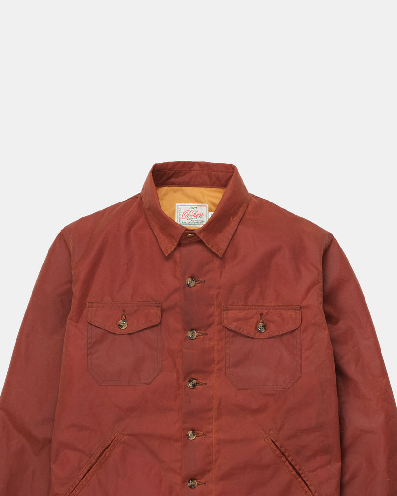 Crissman Overshirt - Waxed Canvas Brick Red