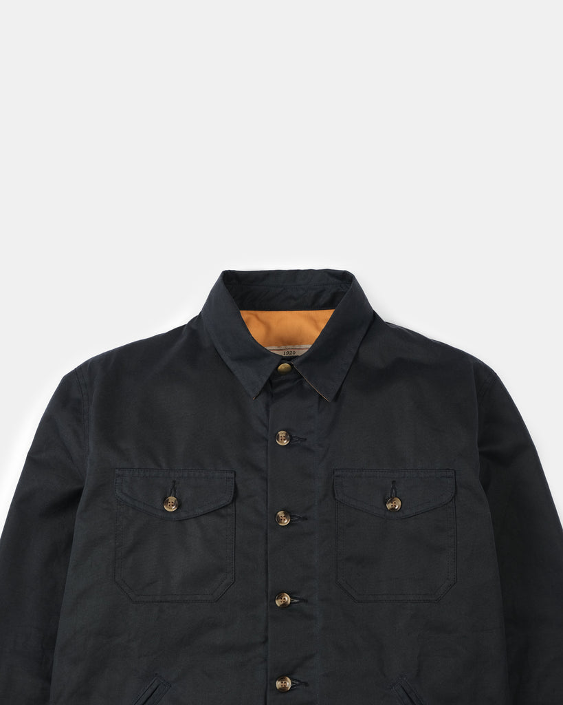 Crissman Overshirt - Waxed Canvas Dark Navy