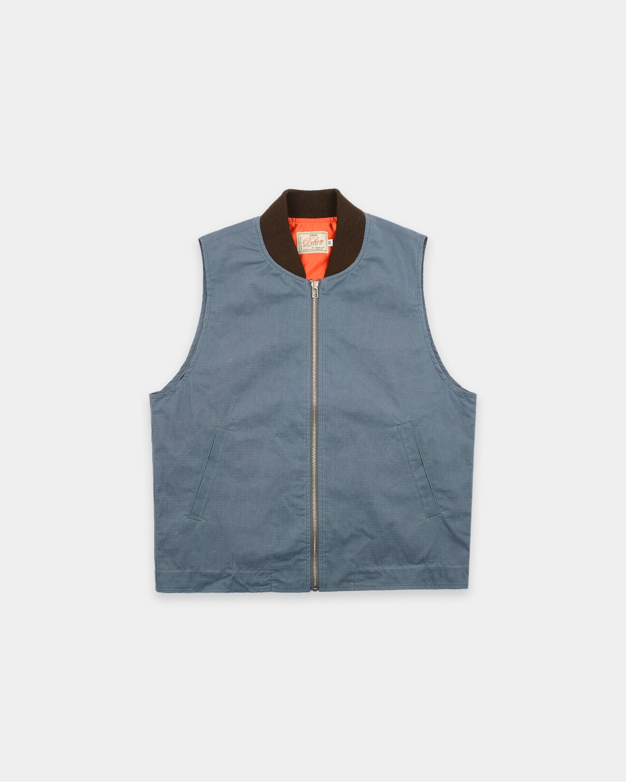 Flight Vest - Faded Blue Dry Waxed Rip Stop – Dehen 1920