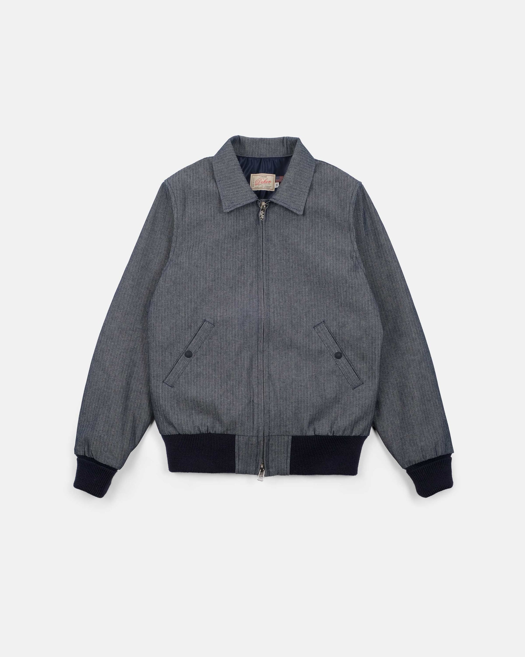 ジャケット・アウター dium. Herringbone Over Size Jacket Weekender Jacket - Indigo Herringbone Bull Denim – Dehen 1920