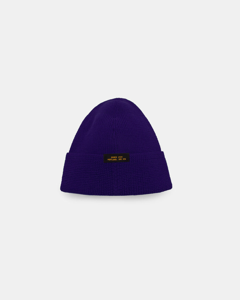 Wool Knit Watch Cap - Purple