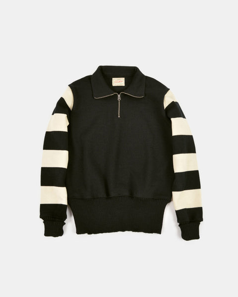 Motorcycle Sweater - Black / Off White - XS