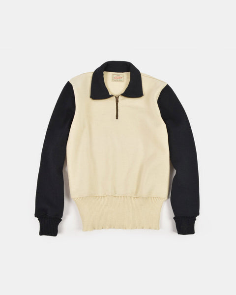 Motorcycle Sweater - Off White / Black - XS