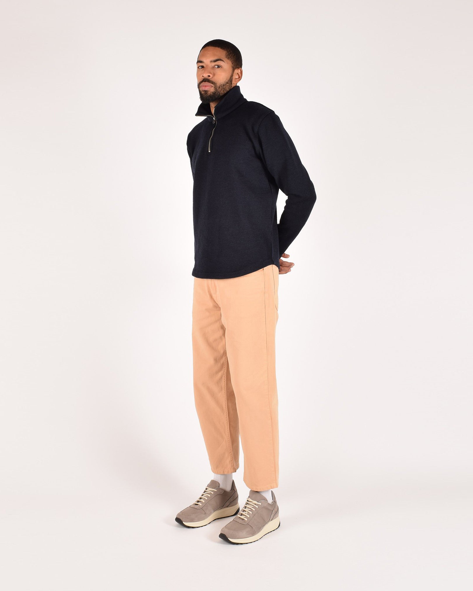 1/4 Zip Moto-Jersey - Dark Navy – Dehen 1920