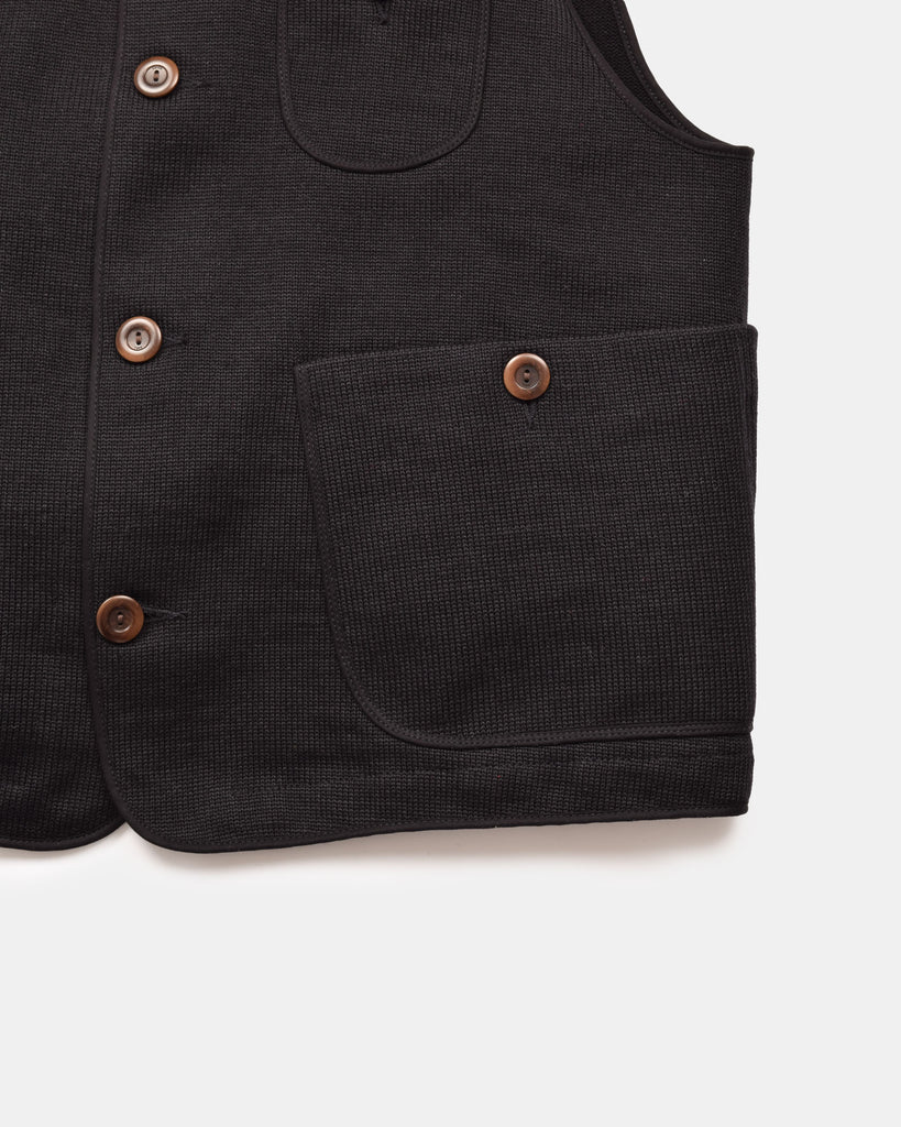 Knit Utility Vest - Black