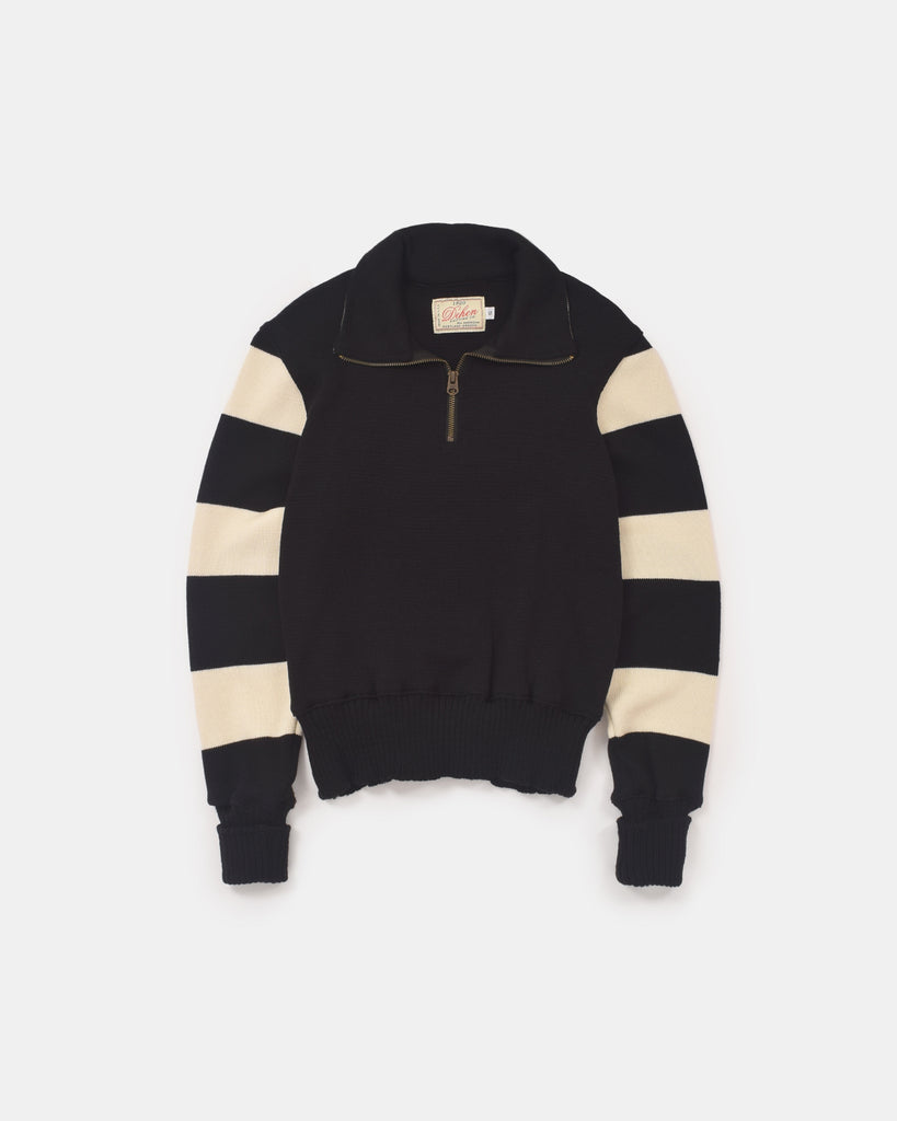 Women's Motorcycle Sweater - Black / Off White