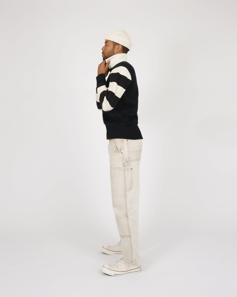 Motorcycle Sweater - Black / Off White