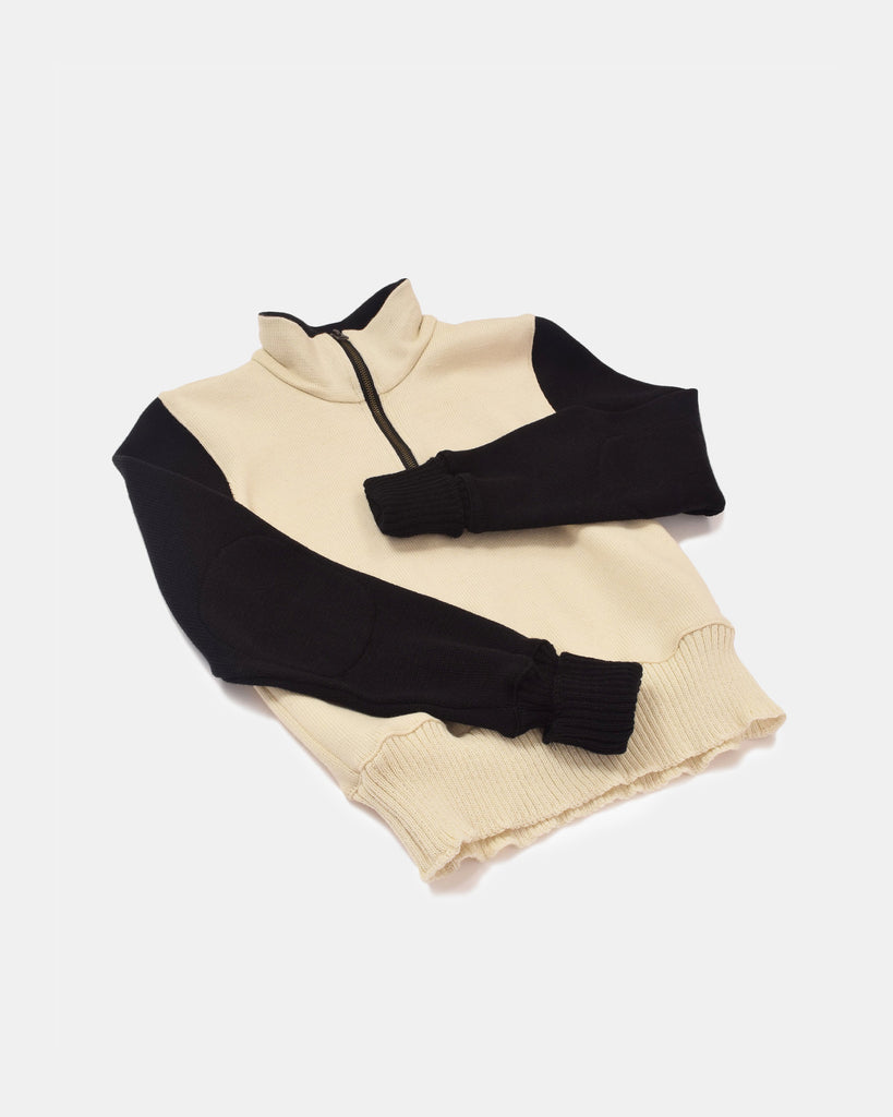 Women's Motorcycle Sweater - Off White / Black
