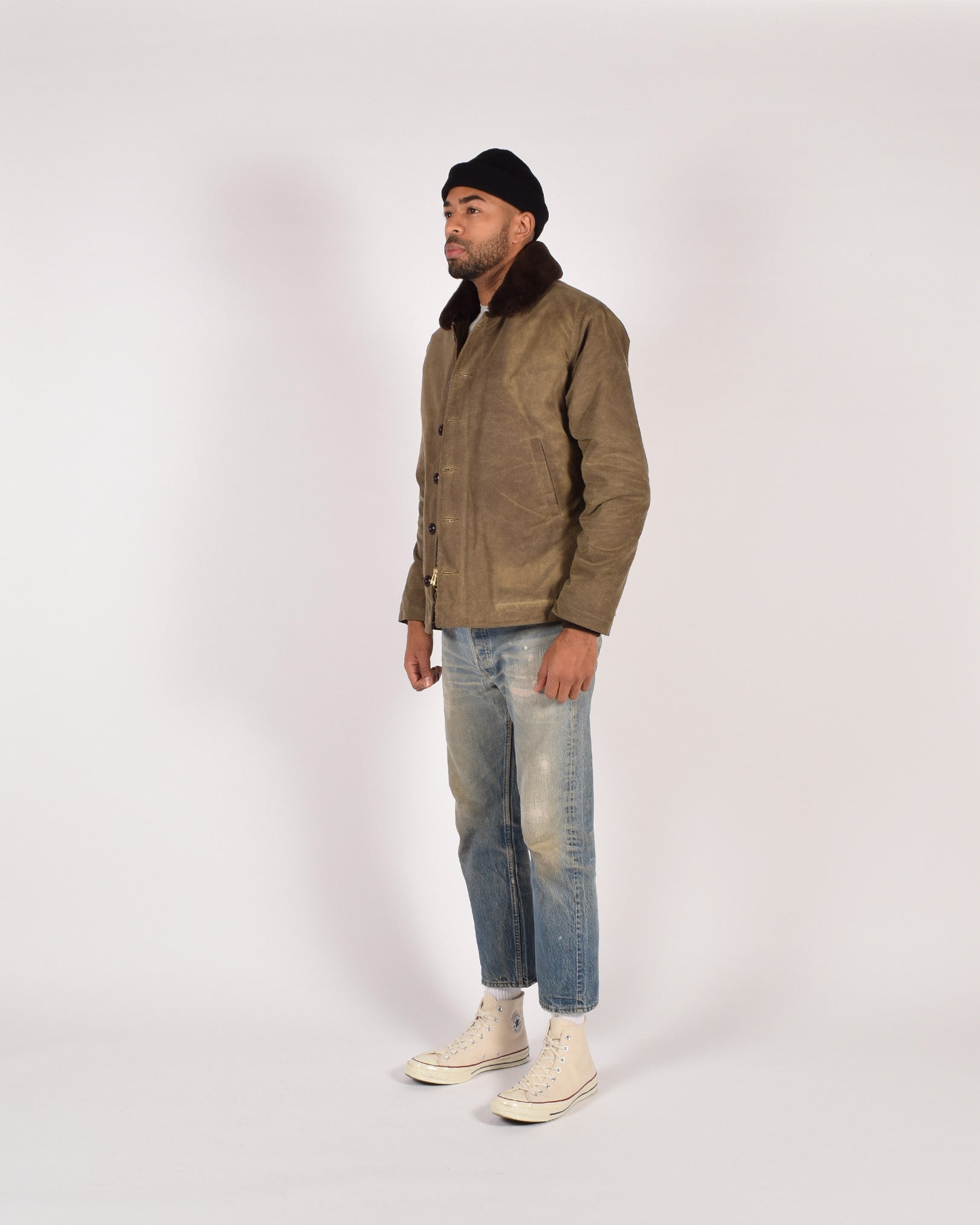 N-1 Deck Jacket - Dark Tan – Dehen 1920