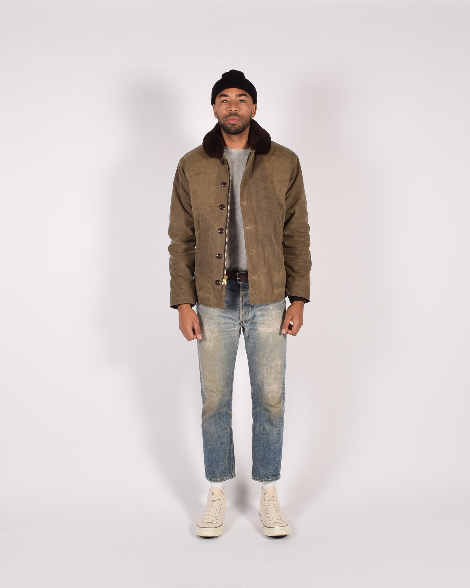 N-1 Deck Jacket - Dark Tan – Dehen 1920