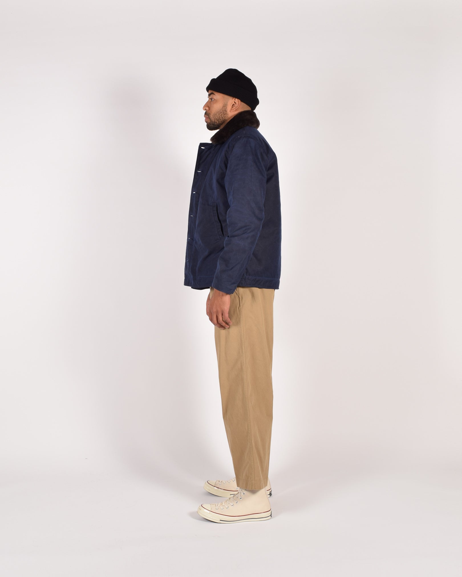 N-1 Deck Jacket - Navy / Brown – Dehen 1920