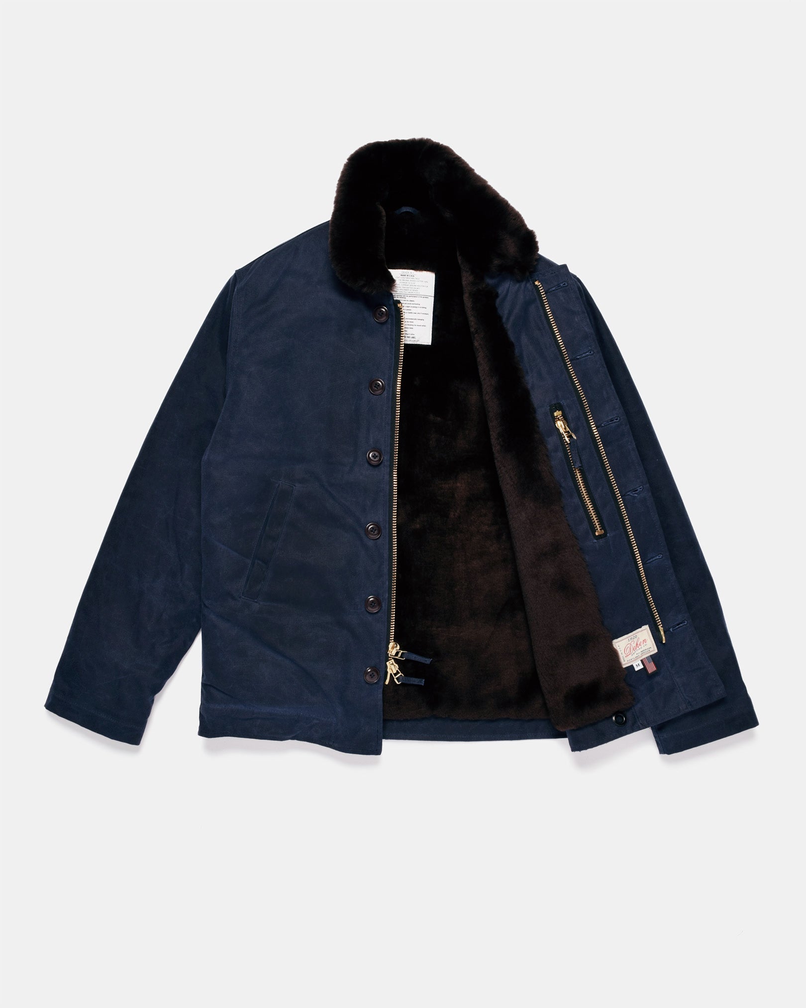 N-1 Deck Jacket - Navy / Brown – Dehen 1920