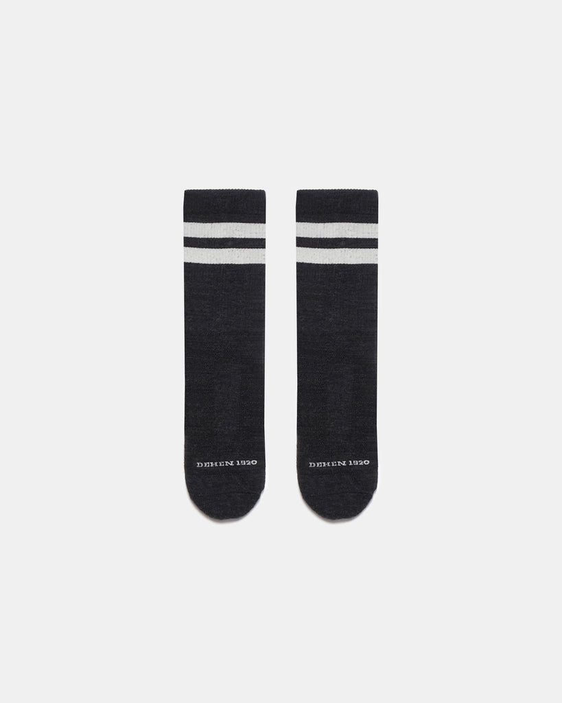 Heavy Duty Wool Socks - Charcoal Off White