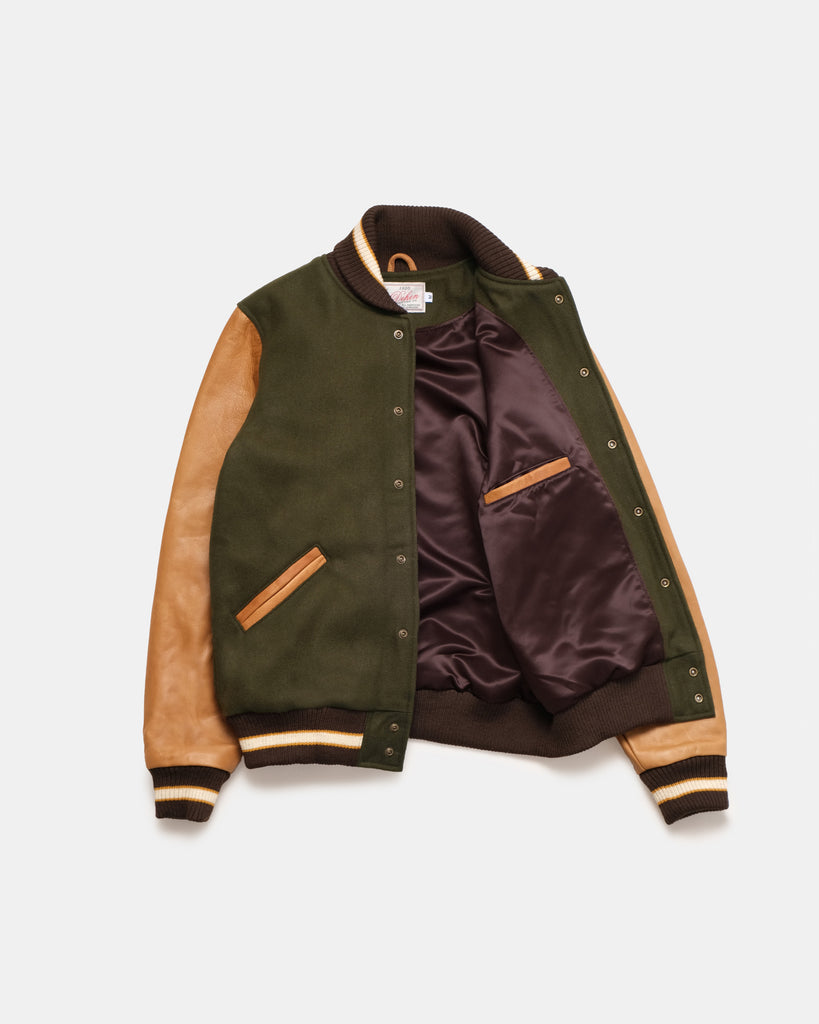 Varsity Jacket - Loden / Rust