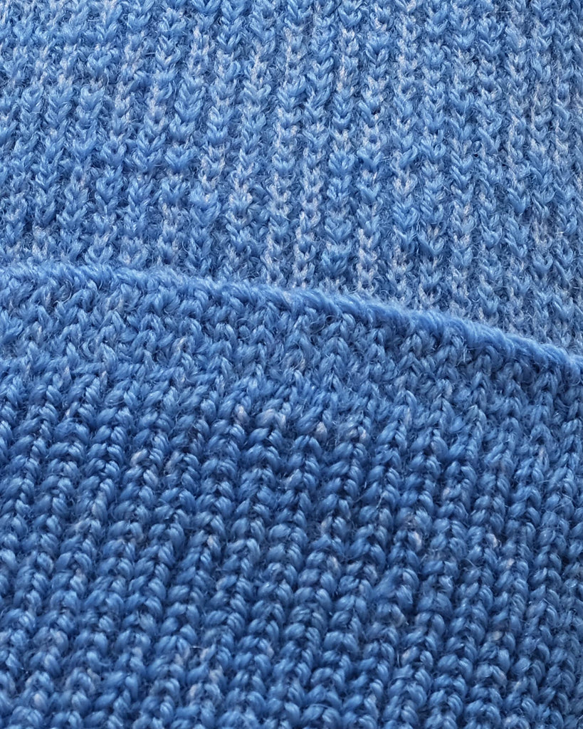 Wool Knit Watch Cap - Blue Heron