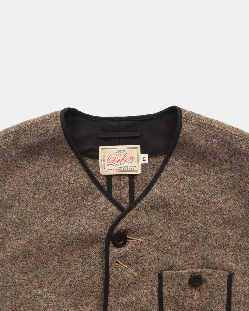 Woven Utility Vest - Camo Tweed